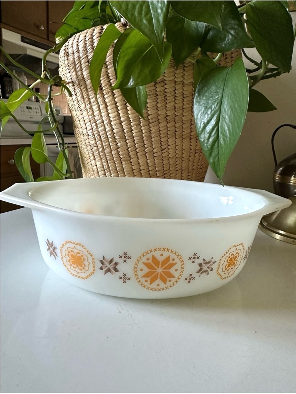 Pyrex Vintage Town and Country Casserole Dish 043 1.5 Quart Cottagecore